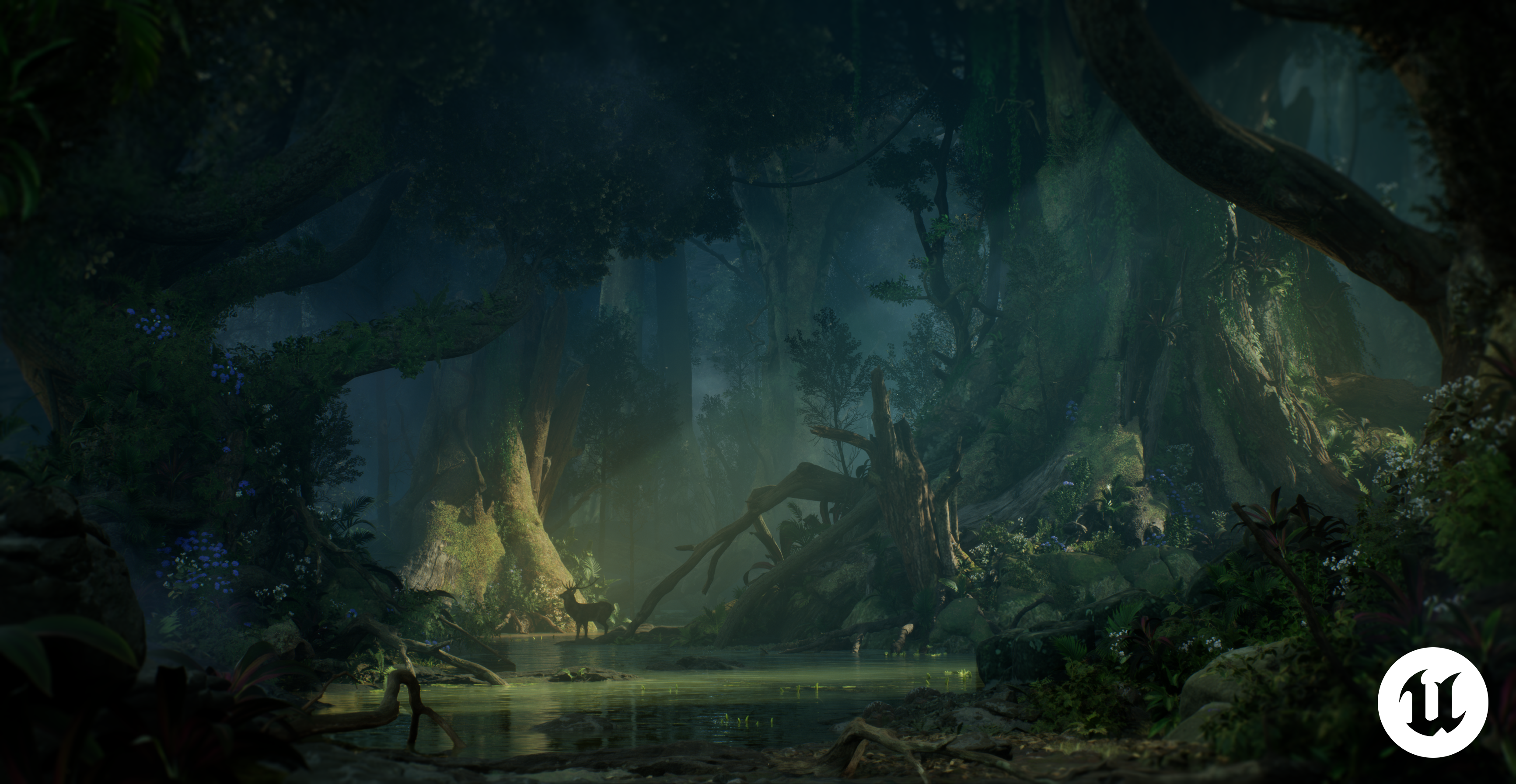 Atmospheric modular environment scene rendered in Unreal Engine 5