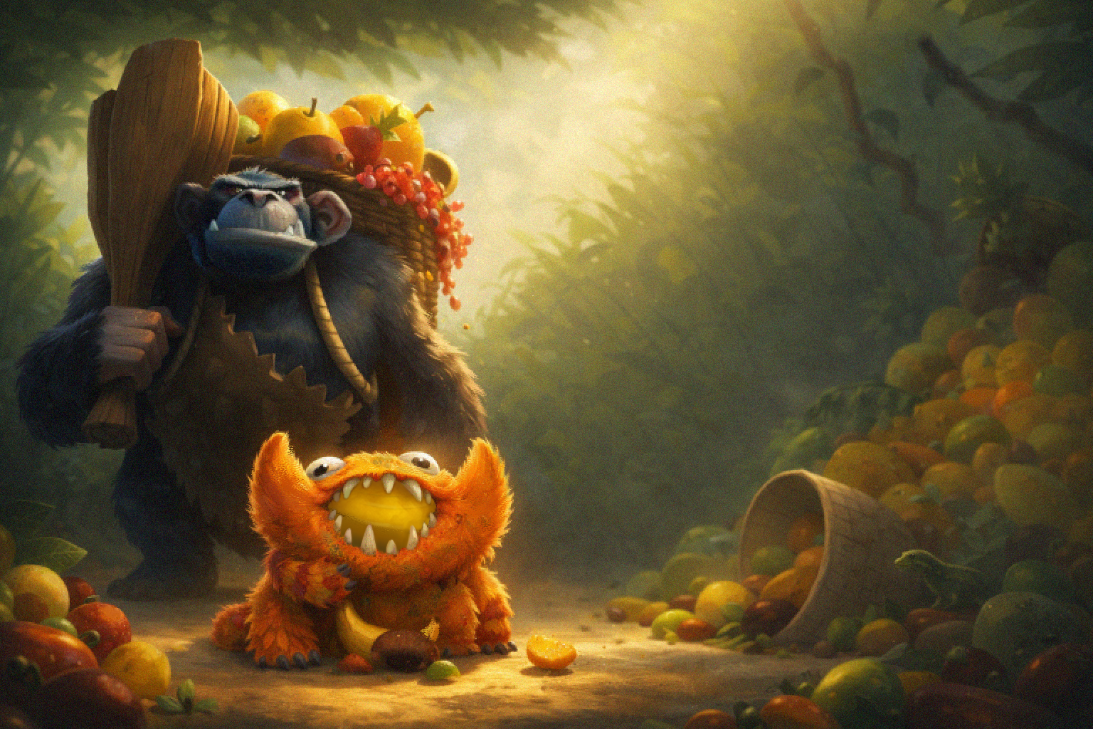 Fruit Thief – digital illustration
